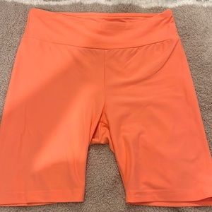 Coral biker shorts- extremely soft material